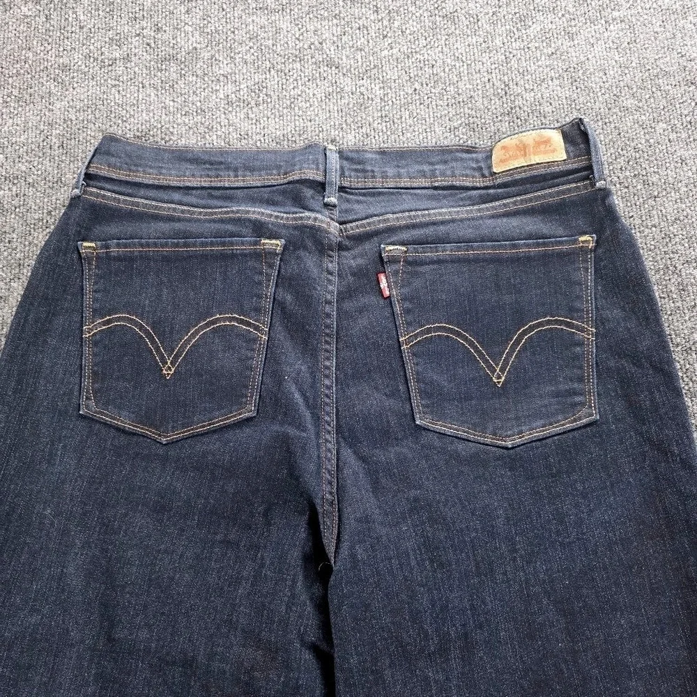 Levis 512 Perfectly Slimming Bootcut Jeans Dark Wash Indigo Womens 14M -W32 L32